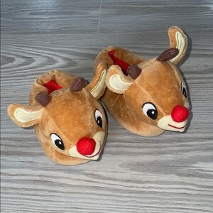 ⭐ Rudolph the Red-Nosed Reindeer Slippers | Baby Size 3 ⭐